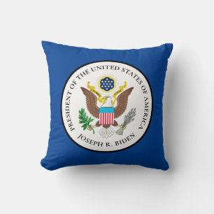 President Joe Biden & Presidential Seal Cushion