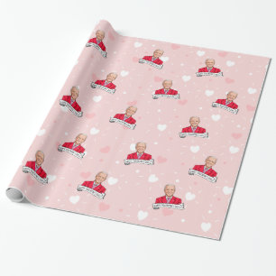President Joe Biden Valentine's Day Wrapping Paper