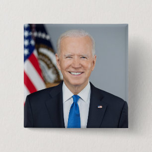 President Joe Biden White House Portrait 15 Cm Square Badge