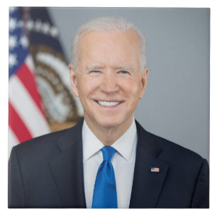 President Joe Biden White House Portrait   Ceramic Tile