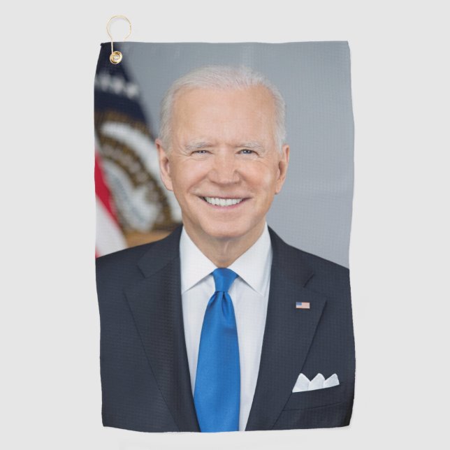 President Joe Biden White House Portrait   Golf Towel (Front)