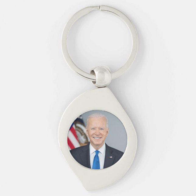 President Joe Biden White House Portrait   Key Ring (Front)