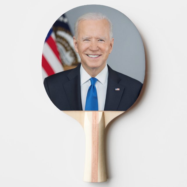 President Joe Biden White House Portrait   Ping Pong Paddle (Front)