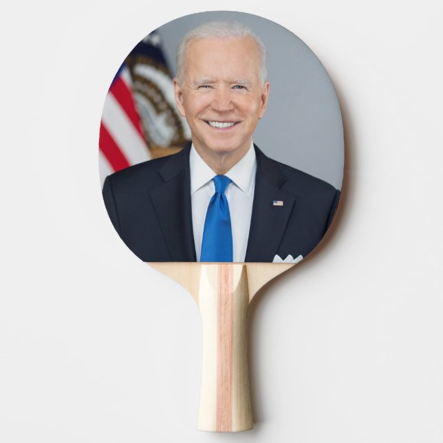 President Joe Biden White House Portrait   Ping Pong Paddle (Front)