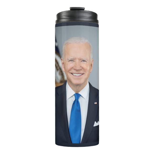 President Joe Biden White House Portrait   Thermal Tumbler (Front)