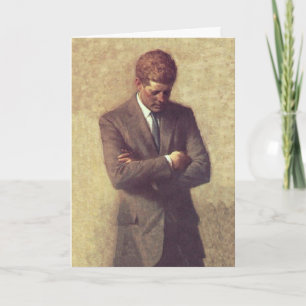 President John F Kennedy Official Portrait Holiday Card