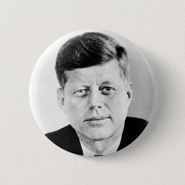 President John F Kennedy Portrait 6 Cm Round Badge (Front)