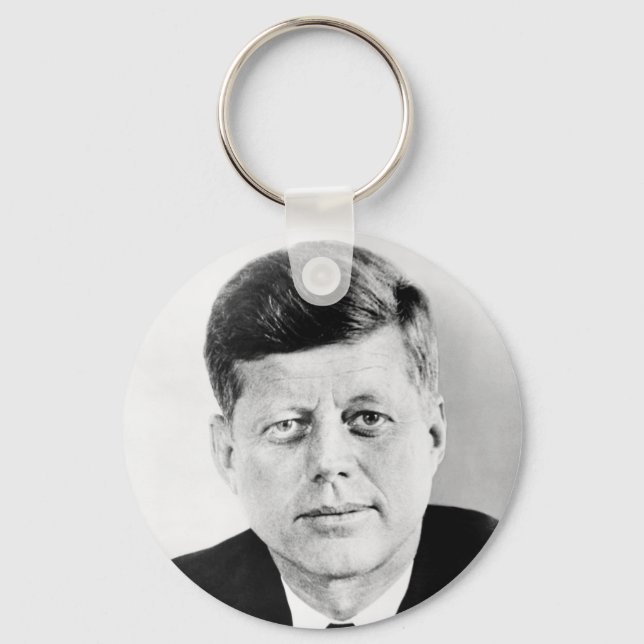 President John F Kennedy Portrait Key Ring (Front)