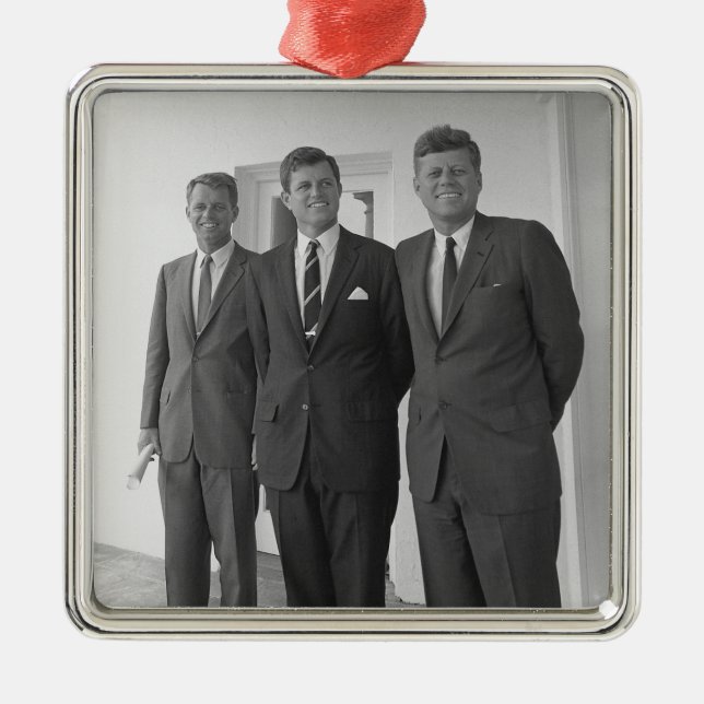 President John Kennedy & Brothers American Camelot Metal Ornament (Front)