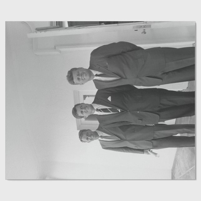 President John Kennedy & Brothers American Camelot Wrapping Paper (Flat)