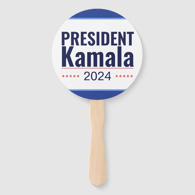 President Kamala 2024 Election Hand Fan (Front)