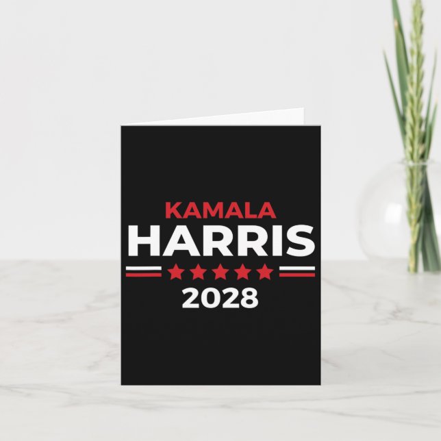 President Kamala Harris For President 2028  Card (Front)