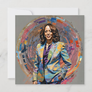 President Kamala Harris Modern Painting Card