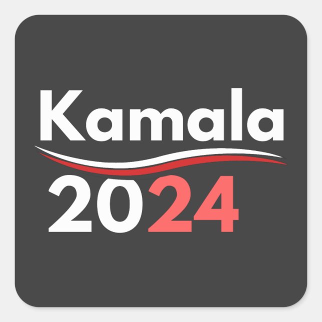 president kamala harris, president harris square sticker (Front)