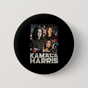 President Kamala Harris We're Not Going Back 2024 6 Cm Round Badge