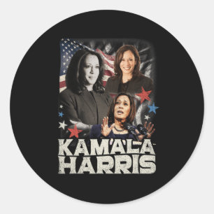 President Kamala Harris We're Not Going Back 2024 Classic Round Sticker