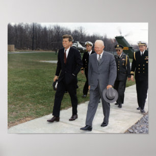 President Kennedy and Dwight Eisenhower - 1961 Poster