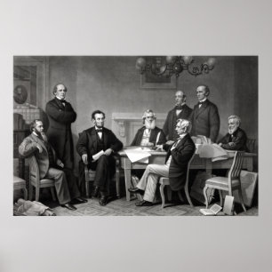 President Lincoln and His Cabinet Poster
