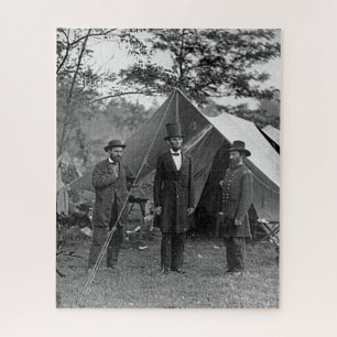 President Lincoln at Antietam Maryland Civil War Jigsaw Puzzle