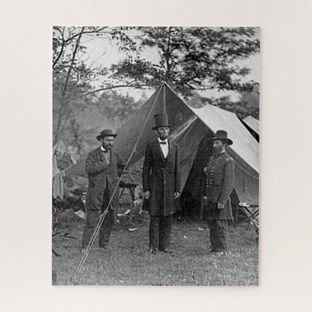 President Lincoln at Antietam Maryland Civil War Jigsaw Puzzle (Vertical)