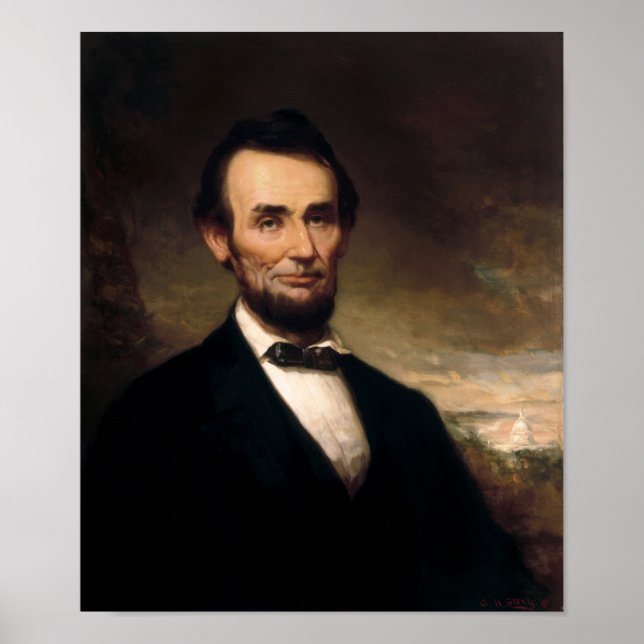 President Lincoln Portrait - George Henry Story Poster (Front)