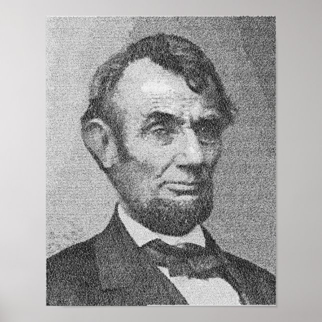 President Lincoln Render w/the Gettysburg Address Poster (Front)