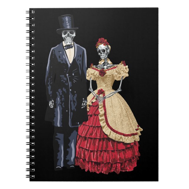 President Lincoln Skeleton, Halloween Skeleton Notebook (Front)