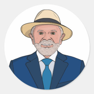 President Lula da Silva Art - Brazilian Leader Por Classic Round Sticker