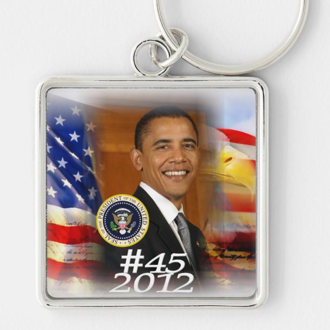 President Obama 2012 Campaign Launch Key Ring (Front)