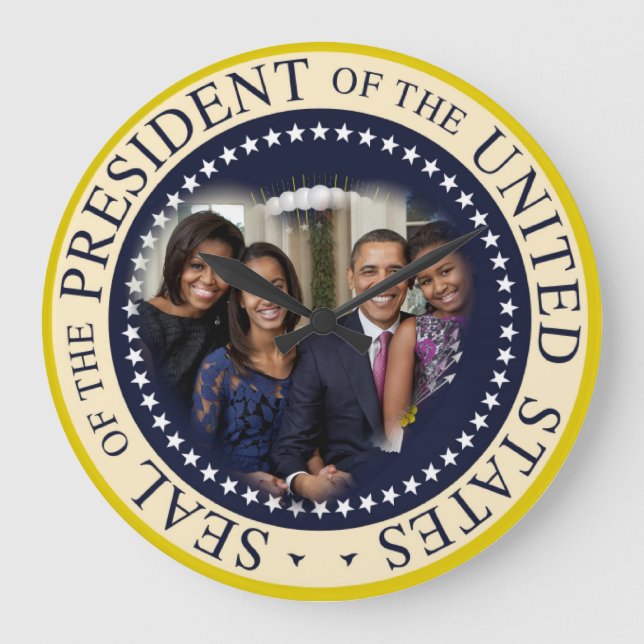 President Obama 2012 Re-election Large Clock (Front)