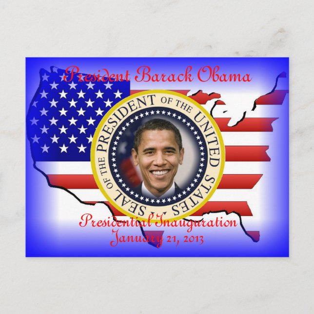 PRESIDENT OBAMA 2013 Inauguration Postcard (Front)