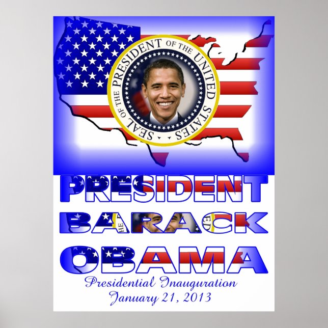 PRESIDENT OBAMA 2013 Inauguration Poster (Front)