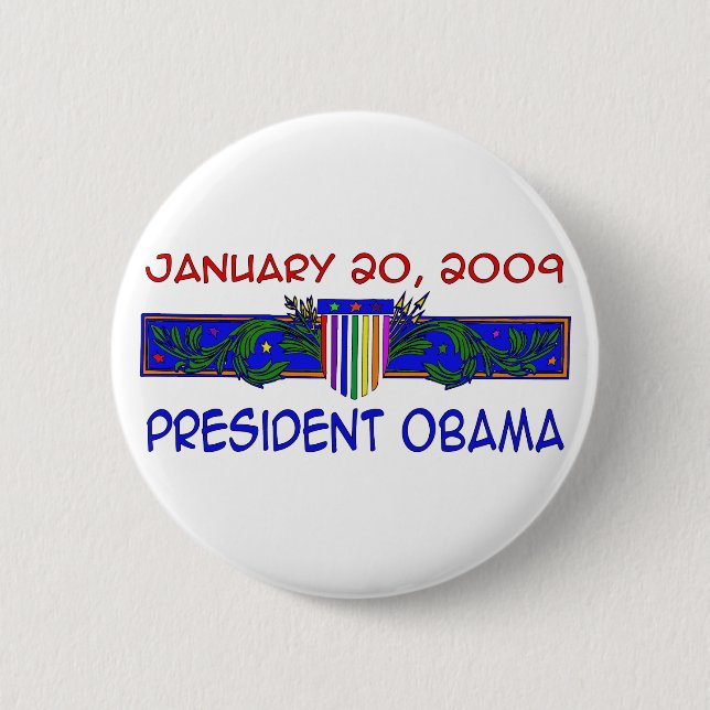 President Obama 6 Cm Round Badge (Front)