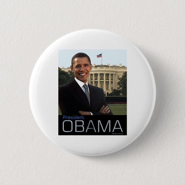 President Obama 6 Cm Round Badge (Front)