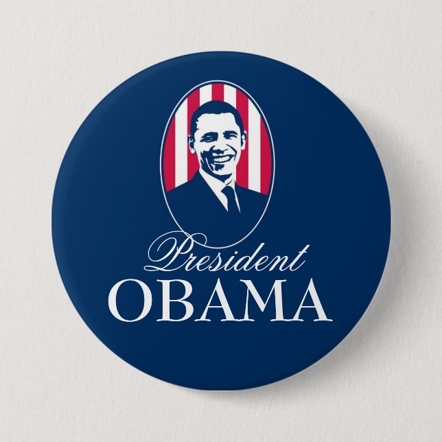 President Obama 7.5 Cm Round Badge (Front)