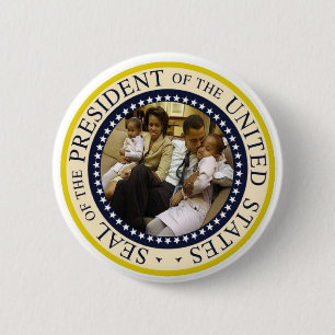 President Obama America First Family Commemorative 6 Cm Round Badge