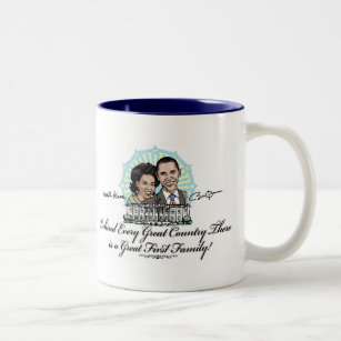 President Obama and First Family Gear Two-Tone Coffee Mug