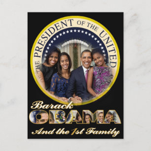 PRESIDENT OBAMA AND FRIST FAMILY POSTCARD