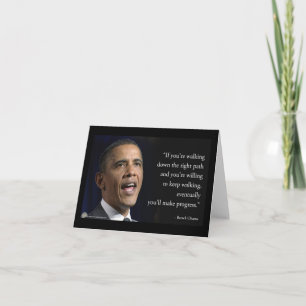President Obama And "Make Progress" Quote  Card
