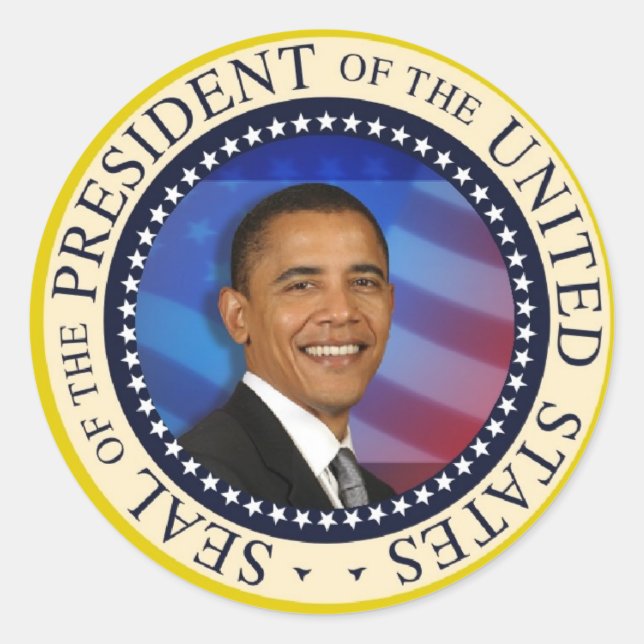 President Obama Classic Round Sticker (Front)