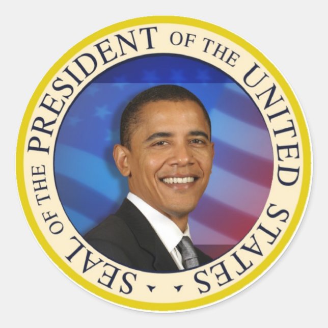 President Obama Collectibles Small 1 1/4" Sticker (Front)