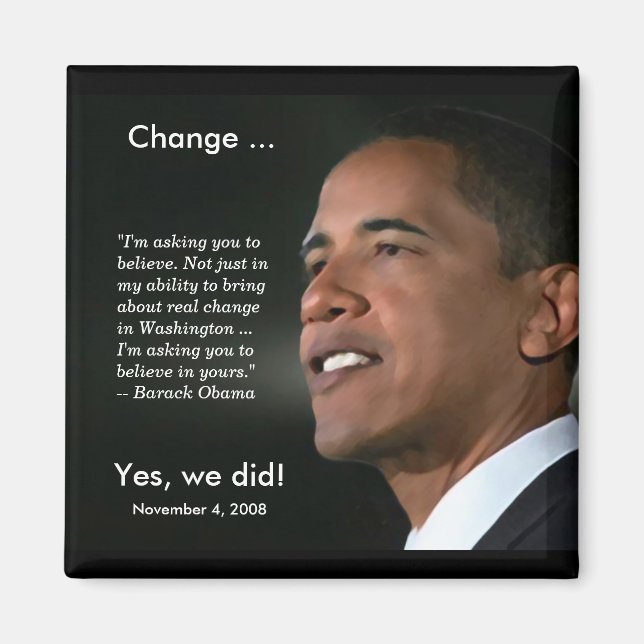 President Obama Commemorative Magnet (Front)