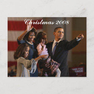 President Obama First Family Keepsake Holiday Postcard