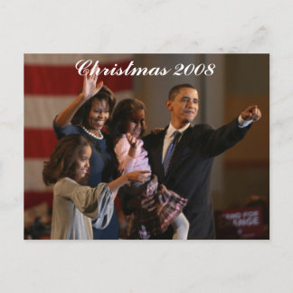 President Obama First Family Keepsake Holiday Postcard