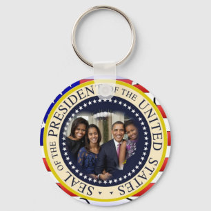 President Obama First Family Keepsake Key Ring