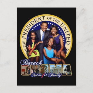 President Obama & First Family Postcard