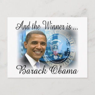 PRESIDENT OBAMA Historical Re-election Postcard