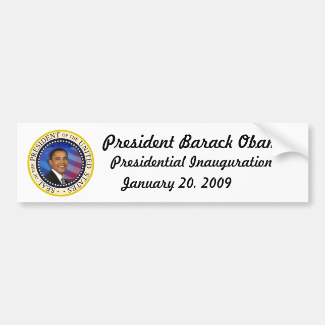 President Obama Inauguration Bumper Sticker (Front)