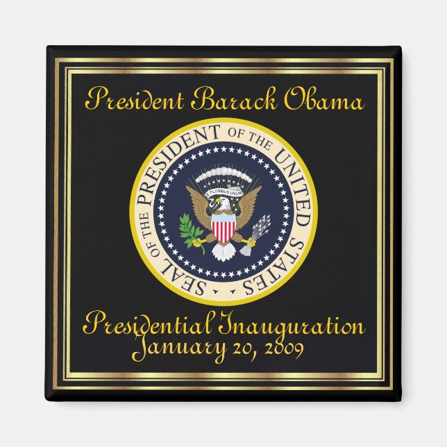 PRESIDENT OBAMA Inauguration Commemorative Magnet (Front)