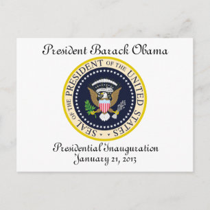 PRESIDENT OBAMA Inauguration Commemorative Postcard